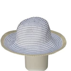 David and Young Floppy Hat, White and Black  Printed